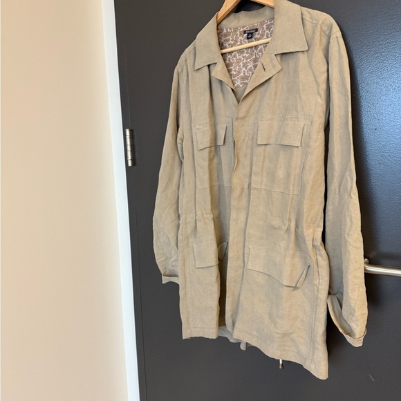 Thomas Jeffrey M Mint condition linen Men's Casual Beige Shirt Jacket- EUC - Picture 14 of 14